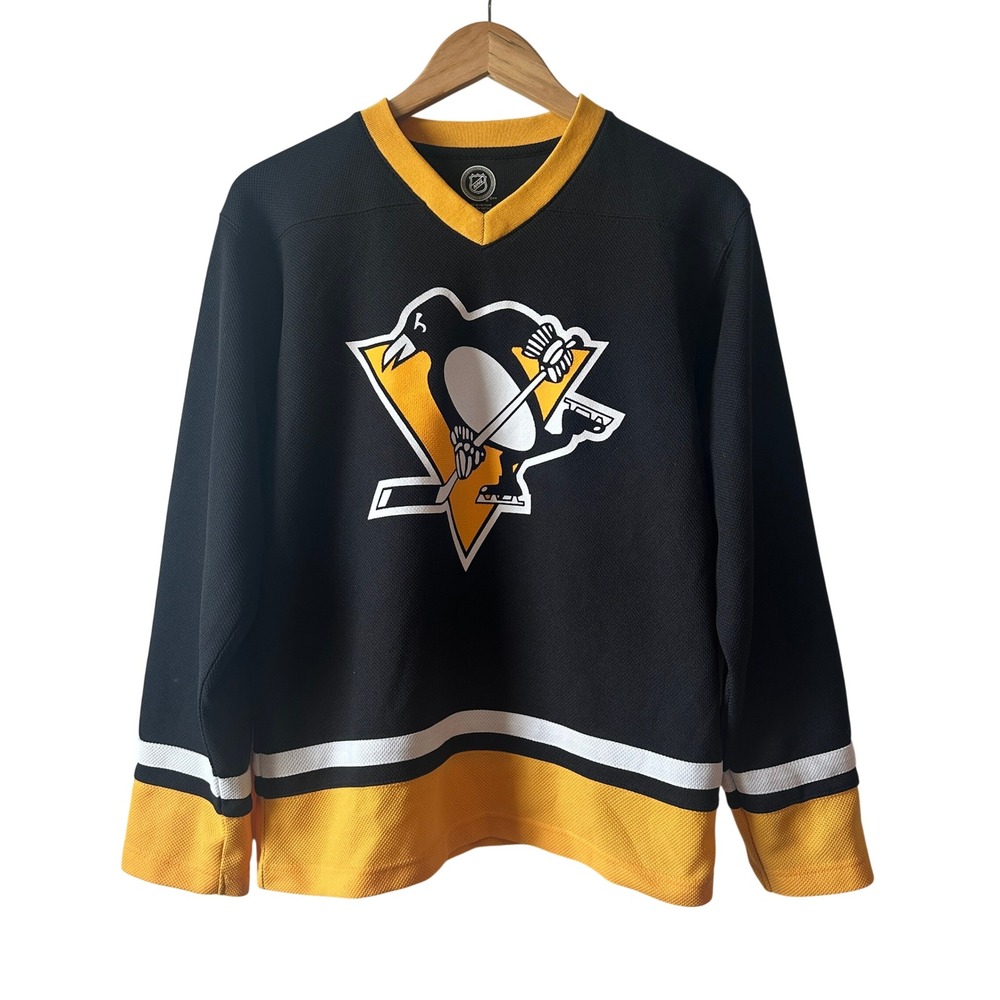 NHL Pittsburgh Penguins Chris Kunitz 14 Jersey Kids XXL 18 Black Gold V-Neck